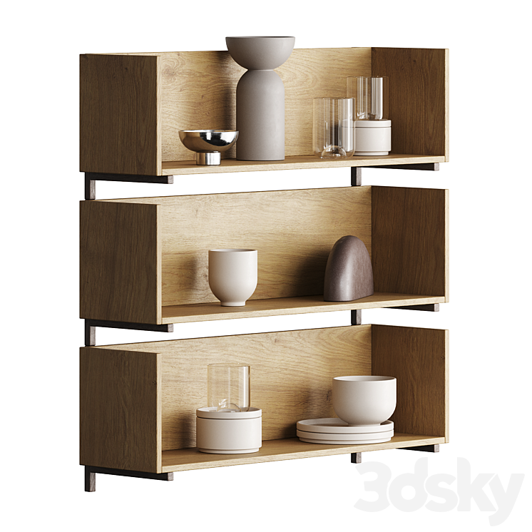 Kristina Dam Studio Stack Wall Shelf Decor Set - Decorative set - 3D model