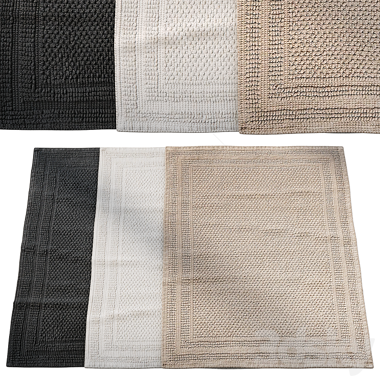 Cotton Bath Mat by Zara Home, 3 Colors - Carpets - 3D model
