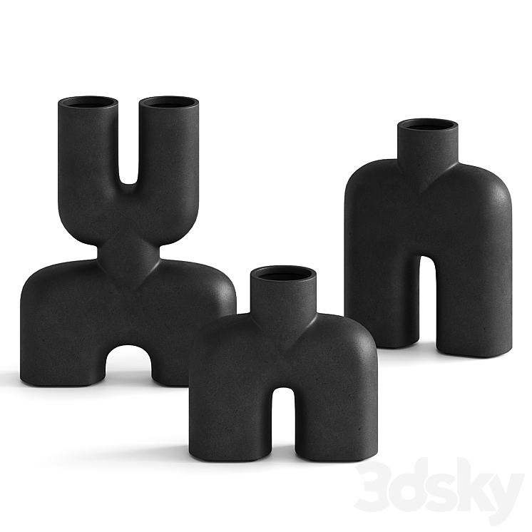 Cobra Vases Mini by 101 Copenhagen, set of vases - Vase - 3D model