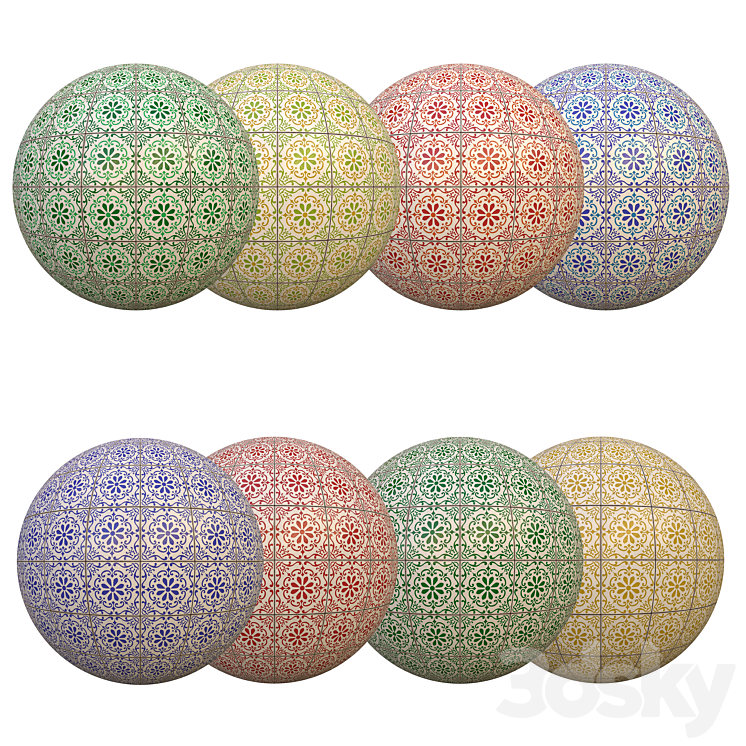 tile patterned 51-seamless-4k - Tile - 3D model
