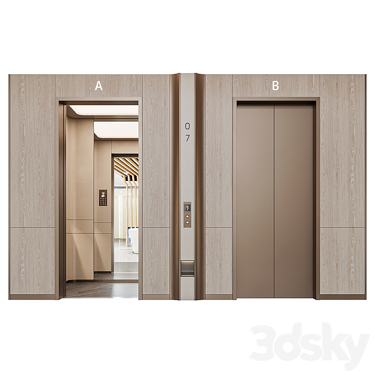 Elevator Lobby Design 29 - Miscellaneous - 3D model