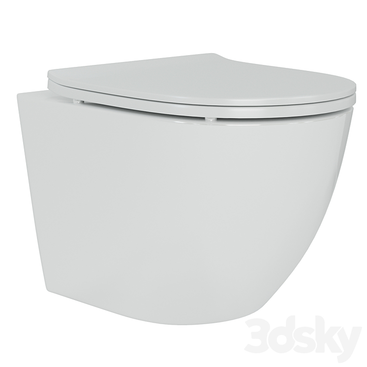 BelBagno UNO BB3105CHR-SC - Toilet and Bidet - 3D model