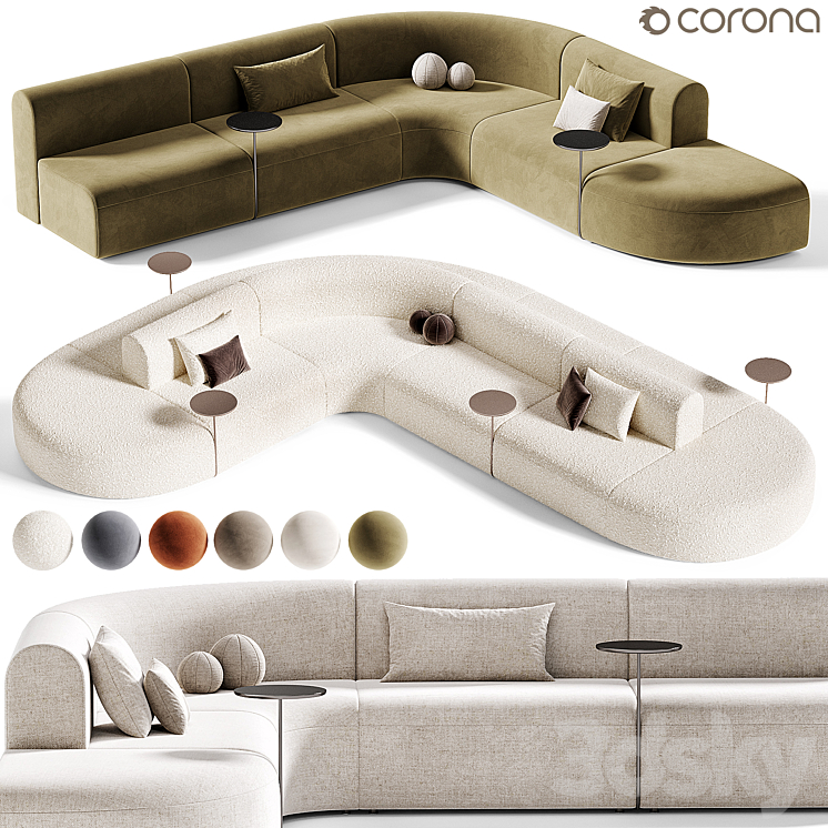 ARTIKO Sectional modular sofa - Sofa - 3D model