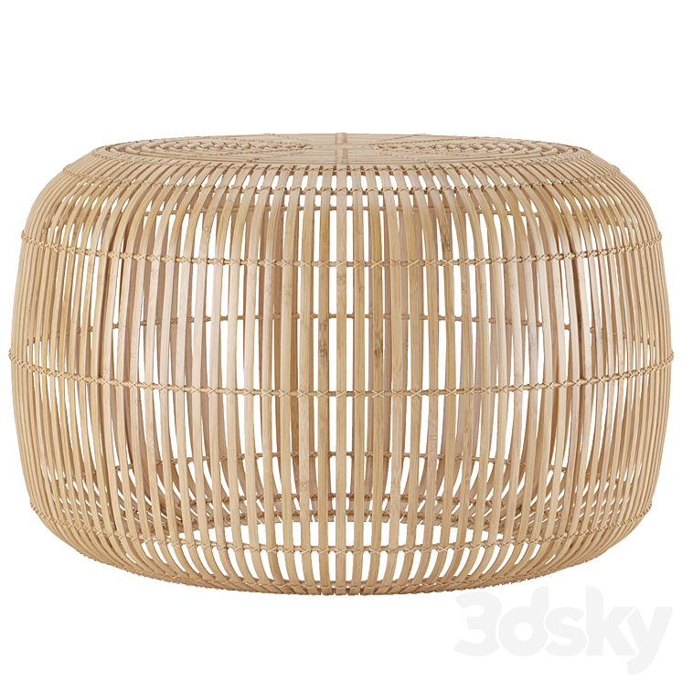 Bangor Round Bamboo Coffee Table - Table - 3D model