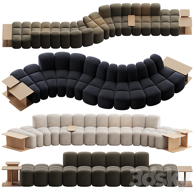 Modular sofa array system from Mdf Italia - Sofa - 3D model
