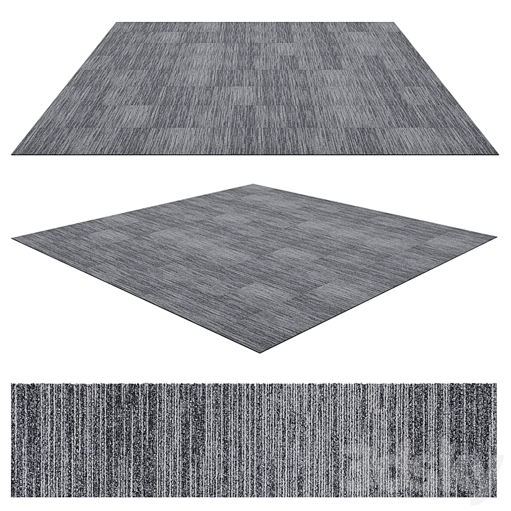 Carpet tile Modulyss First Decode 957 - Floor coverings - 3D model