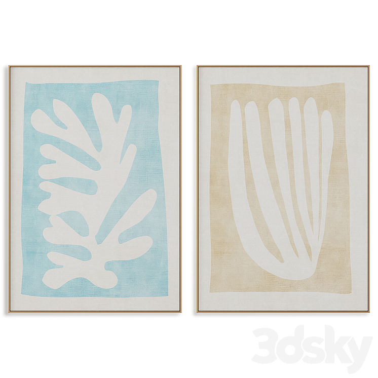 Abstract Painting Frame set 0544 - Frame - 3D model