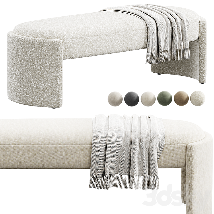 Arhaus Micah bench - Other soft seating - 3D model