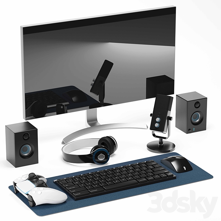 computer set 02 - PC & other electronics - 3D model