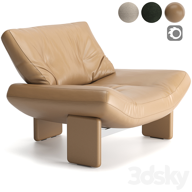 Minotti Emmi Armchair - Arm chair - 3D model