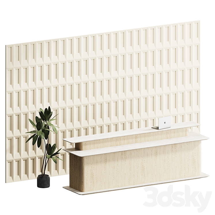 Reception desk 013 - Office furniture - 3D model