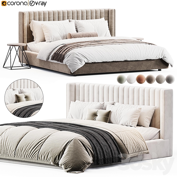 Domus Turri Bed by Miliashop - Bed - 3D model