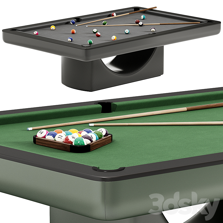 Mono Pool Table - Billiards - 3D model