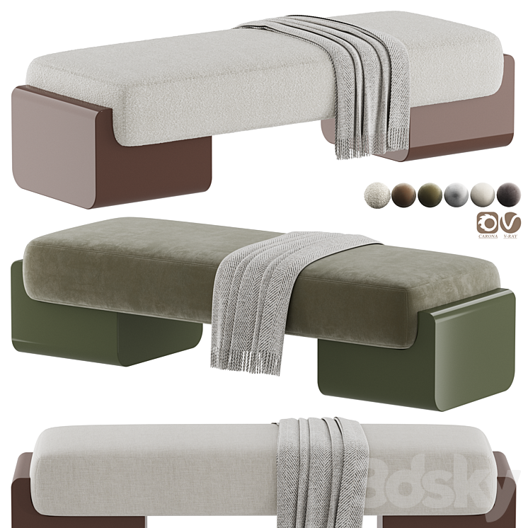 Romy Bench - Other soft seating - 3D model