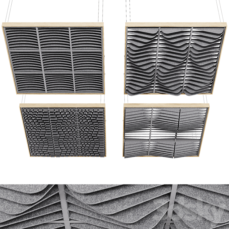 Acoustic ceiling panels by Askia - Other decorative objects - 3D model