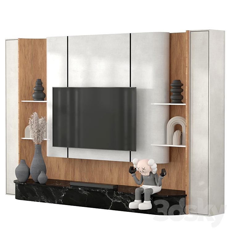 TV Wall 08 - TV Wall - 3D model