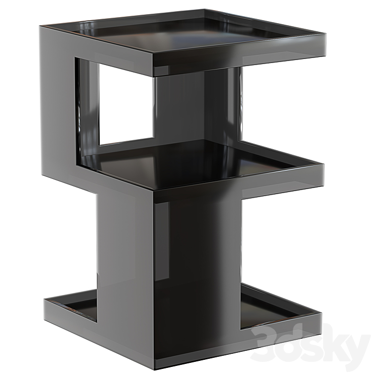 Acrylic side table mini coffee table nightstand - Table - 3D model