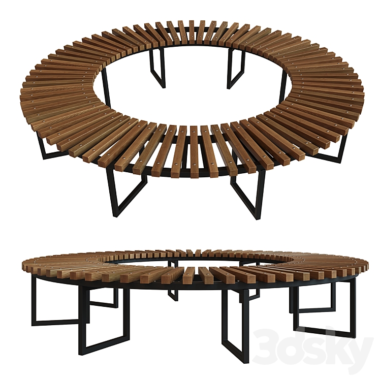 Bench Ring Art. SK-2.28 - Urban environment - 3D model