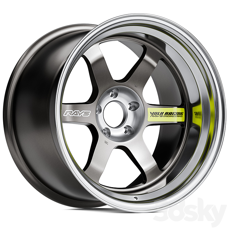 Volk Style Rims Wheel Rims RAYS VOLK RACING TE37VSL - Ground Transport - 3D model
