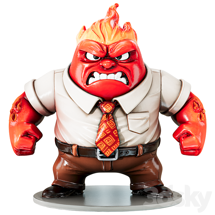 Anger statue (inside out) - Toy - 3D model