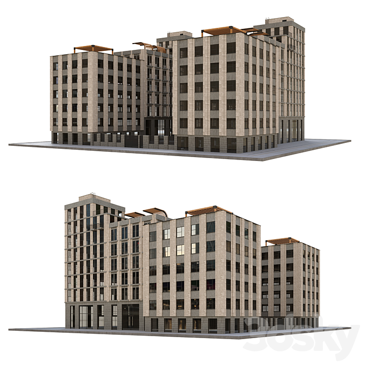 Residential Building 105 - Building - 3D model