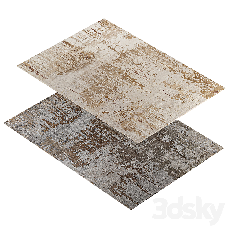Rh Riva Rug Riva Rug Set 04 - Carpets - 3D model