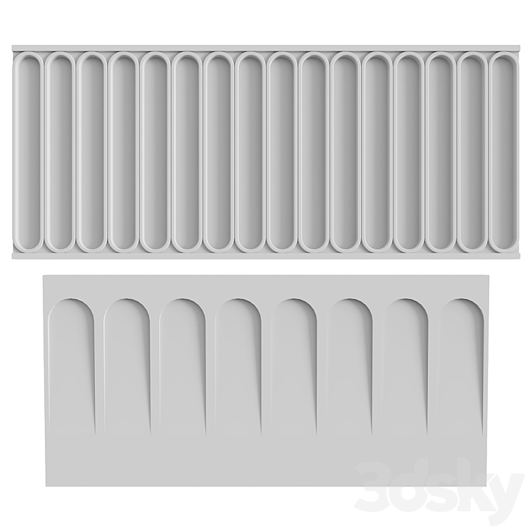 Friezes No. 55 and No. 73 - Decorative plaster - 3D model