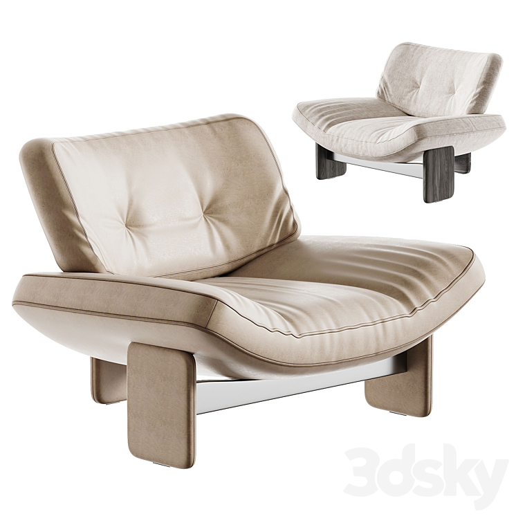 Emmi Armchair by Minotti - Arm chair - 3D model