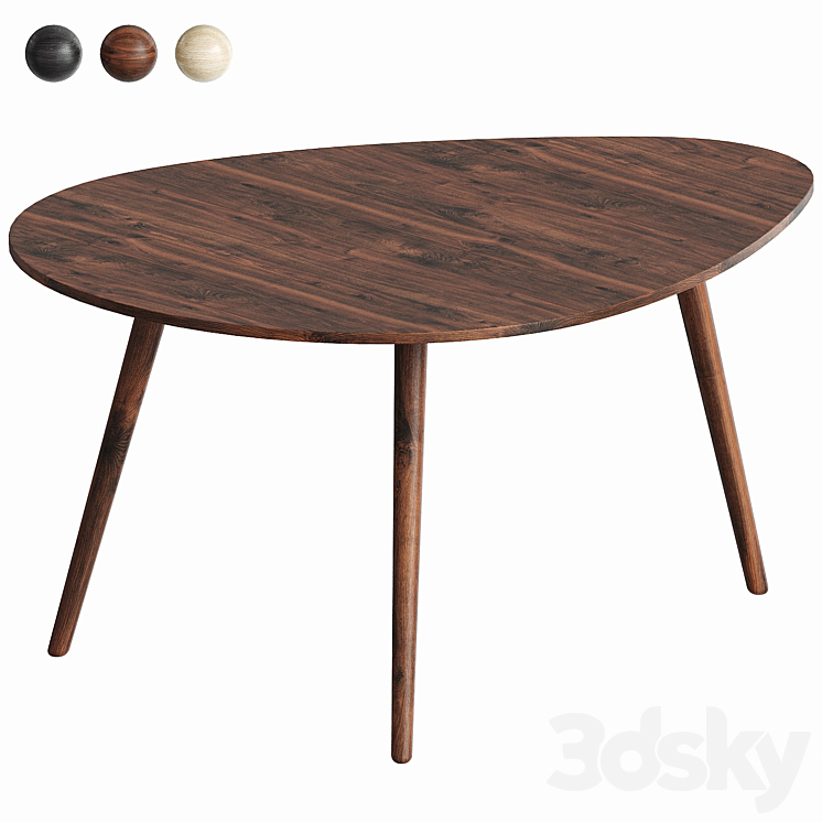 Amoeba 42 Coffee Table Curved by ARTICLE - Table - 3D model