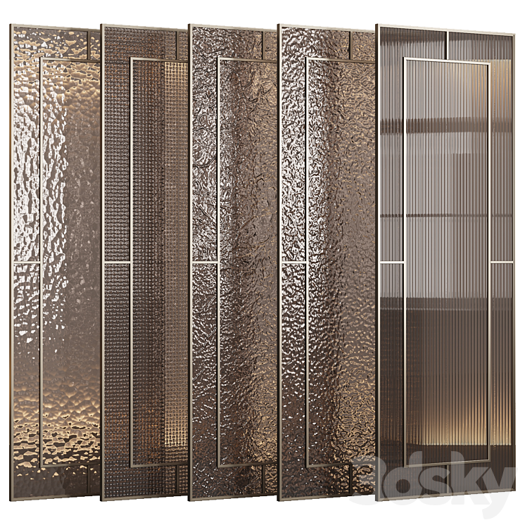 Maps Using Texture And Patterns Set of decorative partitions with textured glass 43 - Other decorative ...